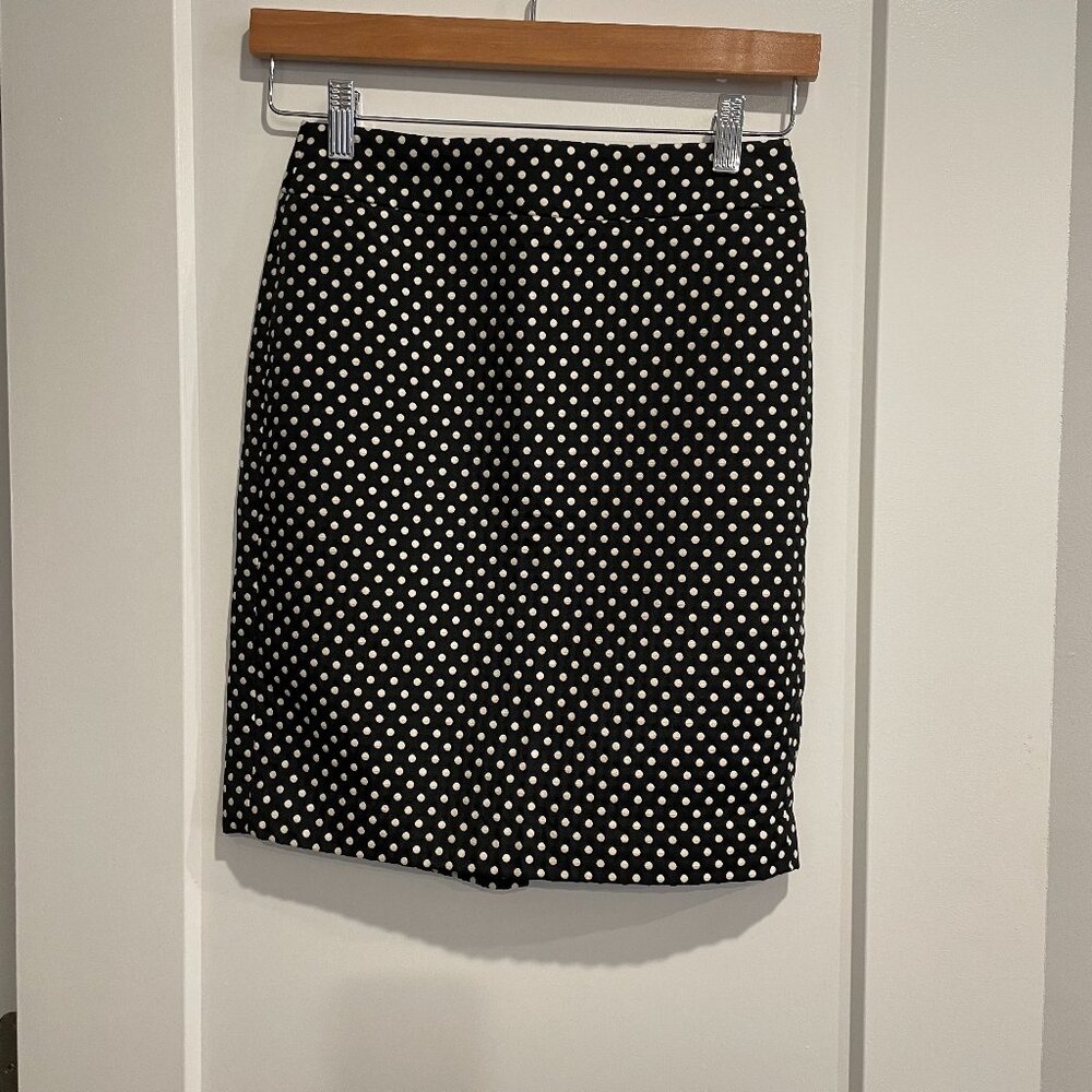Polka dot pencil skirt